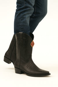 King Exotic Men's Caiman Belly Snip Toe Boots