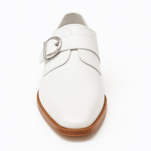 Mens Carrucci Classic Leather Fade Single D-Buckle Monk Strap Dress Shoe in Chestnut