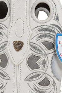 Wild West Botas de Panza de Avestruz Horma Square Toe White