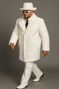 White Pimp Faux Fur Coat - White Pimp Coat