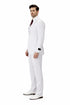 White Wedding Suit For Men - Perfect For Groom -Mens Classic Fit Vested Two Button Suit In White