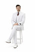 White Wedding Suit For Men - Perfect For Groom -Mens Classic Fit Vested Two Button Suit In White