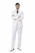 White Wedding Suit For Men - Perfect For Groom -Mens Classic Fit Vested Two Button Suit In White