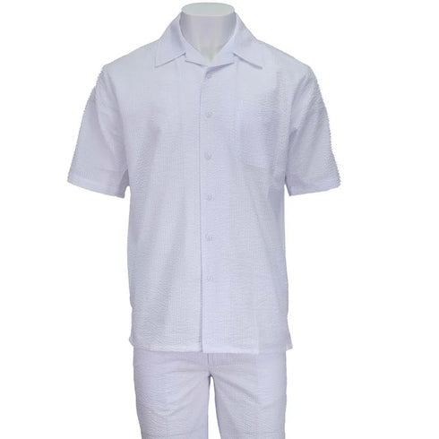 White Seersucker 2pc Set