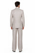 Suits With Baggy Pleated Pants - Wide Leg Pants 100% Wool - Classic Fit in  Light Brown Color by Rossiman