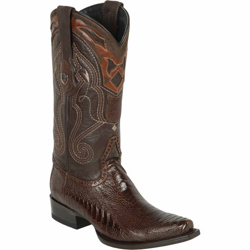 Wild West Boots Boots 6 Men's Wild West Ostrich Leg Skin Snip Toe Boot 2940507