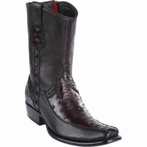 Wild West Boots Boots 6 Men's Wild West Ostrich with Deer Dubai Toe Short Boot 279BF0318