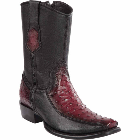 Wild West Boots Boots 6 Men's Wild West Ostrich with Deer Dubai Toe Short Boot 279BF0343