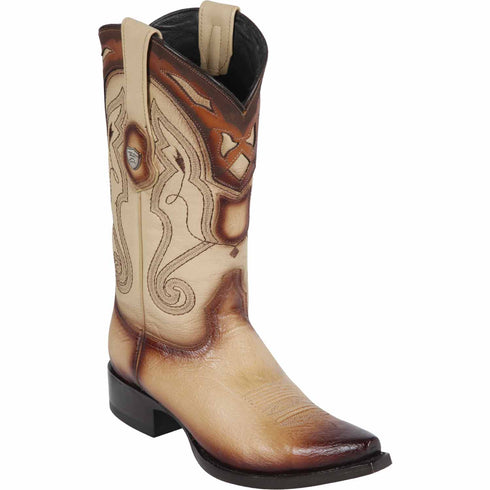 Wild West Boots Boots 6 Men's Wild West Smooth Ostrich Skin Snip Toe Boot 2949715