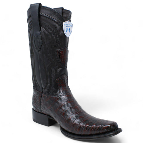 Men's Wild West Caiman Belly Square Toe Boots 277L82