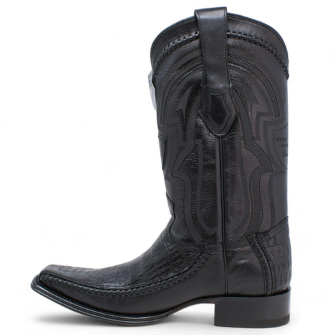 Men's Wild West Caiman Belly with Deer Square Toe Boots 276F82