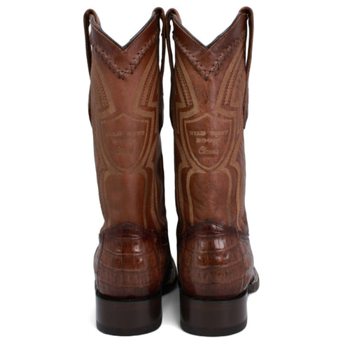 Men's Wild West Caiman Tail Ranch Toe Boots 2824L01