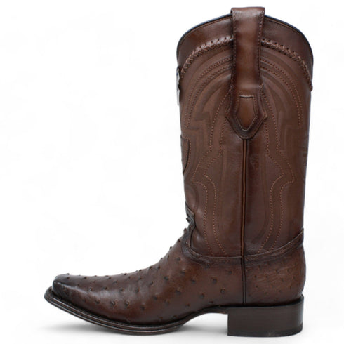 Men's Wild West Full Quill Ostrich European Toe Boots 277L03