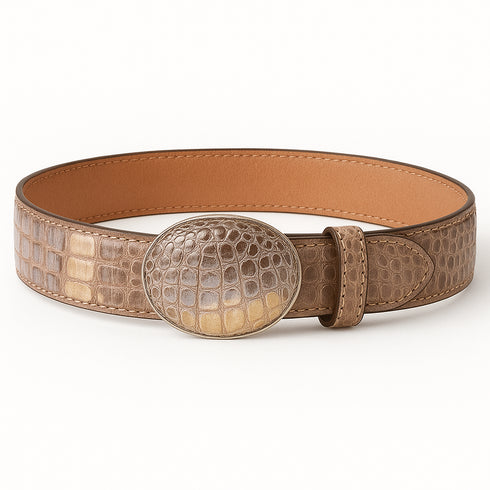 Men's Wild West Caiman Belly Skin Cowboy Belt 2C118249