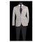 Windowpane Gray Plaid Blazer - Mens Gray Windowpane Sportcoat