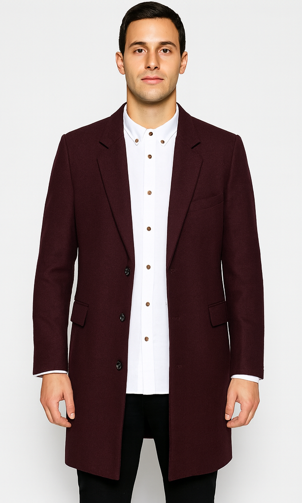 sslr slim fit wool peacoat