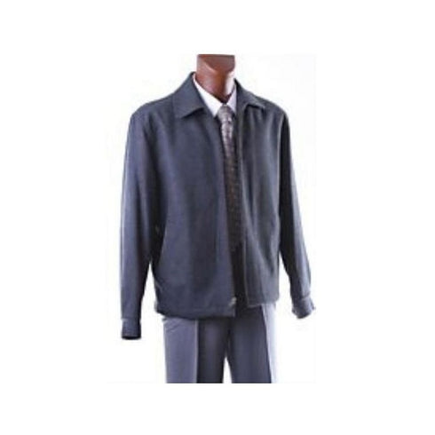 Wool coat with zipper - Charcoal Peacoat with zipper