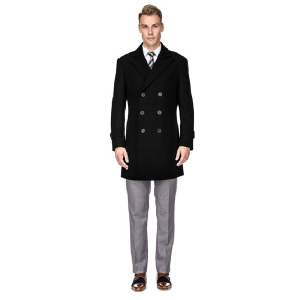 Knee Length Pea Coat Collection OvercoatUSA