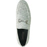 Bravo Mens Modern Glitter Sequin Prom Tuxedo Buckle Loafer in Silver Grey - Men's Dress Shoes