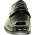 Bravo Mens Classic Bicycle Square Pointy Toe Patent Tuxedo Shoe in Black
