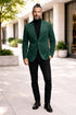 Zacchi Men’s Hunter Green Micro Suede Sport Coat