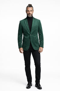 Zacchi Men’s Hunter Green Micro Suede Sport Coat