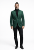 Zacchi Men’s Hunter Green Micro Suede Sport Coat