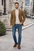 Zacchi Men’s Tan Micro Suede Fashion Sport Coat