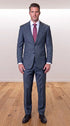 Statement Men's Modern Fit 2 Piece 100% Super 200 Wool Suit Peak Lapel in Charcoal - image 9
