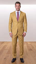 Statement Men's Modern Fit 2 Piece 100% Super 200 Wool Suit Peak Lapel in Chestnut - image 8
