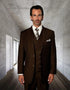 Statement Men's 3 Piece 100% Wool Suit - Fashion Pinstripe