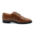 Zelli Andrea Genuine Ostrich Quill Cap Toe Derby Shoes in Brandy