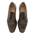 Zelli Andrea Genuine Ostrich Cap Toe Derby Dress Shoes in Brown