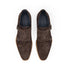 Zelli Legerra Goatskin Suede Double Monkstrap in Chocolate Brown