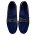 Zelli Monza Navy Suede and Caiman Crocodile Driving Loafers