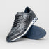 Zelli Rio Genuine Ostrich Quill Sneakers in Faded Black