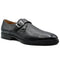 Zelli Roman Genuine Peccary Monk Strap Dress Shoes in Black