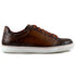 Zelli Russo Burnished Calfskin and Crocodile Sneakers in Brown