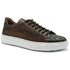 Zelli Vento Woven Crocodile Embossed Calfskin Sneakers in Cognac