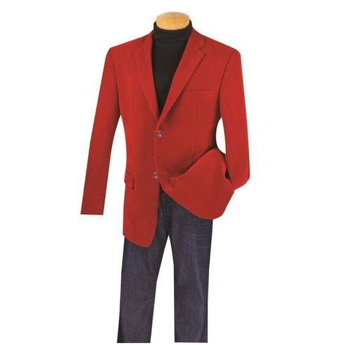 Mens Big and Tall Clearance Red Velvet Blazer