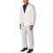 Mens White Alberto Nardoni fully lined 1 chest pocket wool overcoat