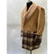 Camel Mens Plaid Overcoat - Hounstooth Checker Pattern Topcoat