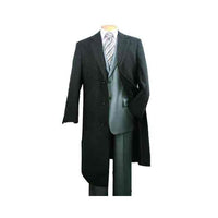 Men's Charcoal Fully Lined Wool Blend Top Coat