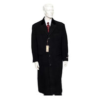 Mens Chesterfield Wool & Cashmere Full Length Black