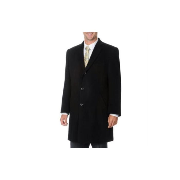 Black Cashmere Blend Pronto Moda 3 Button 'Ram' Car Coat