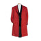 Mens Dark Red Overcoat Trench Coat Wool Fabric