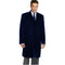 Mens Dark Navy Slim Fit Overcoat