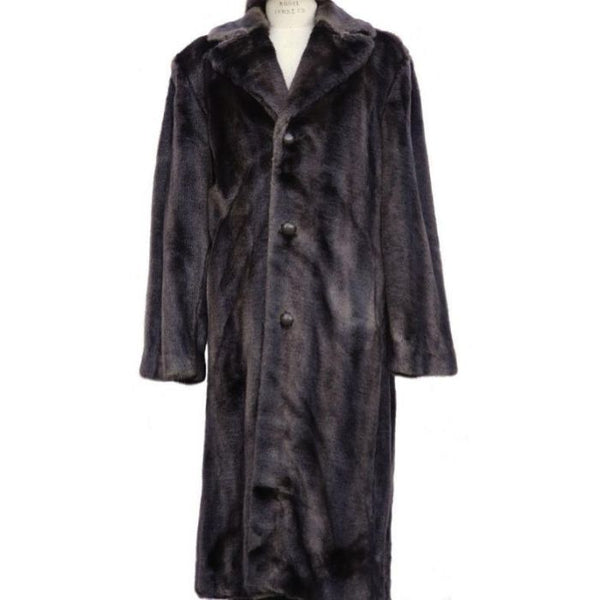 Faux Fur Overcoat Brown