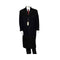 Black Velvet Notch Collar Wool/Cashmere Four Button Overcoat