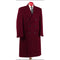 Mens Dark Burgundy Full Length Wool Overcoat-Topcoat